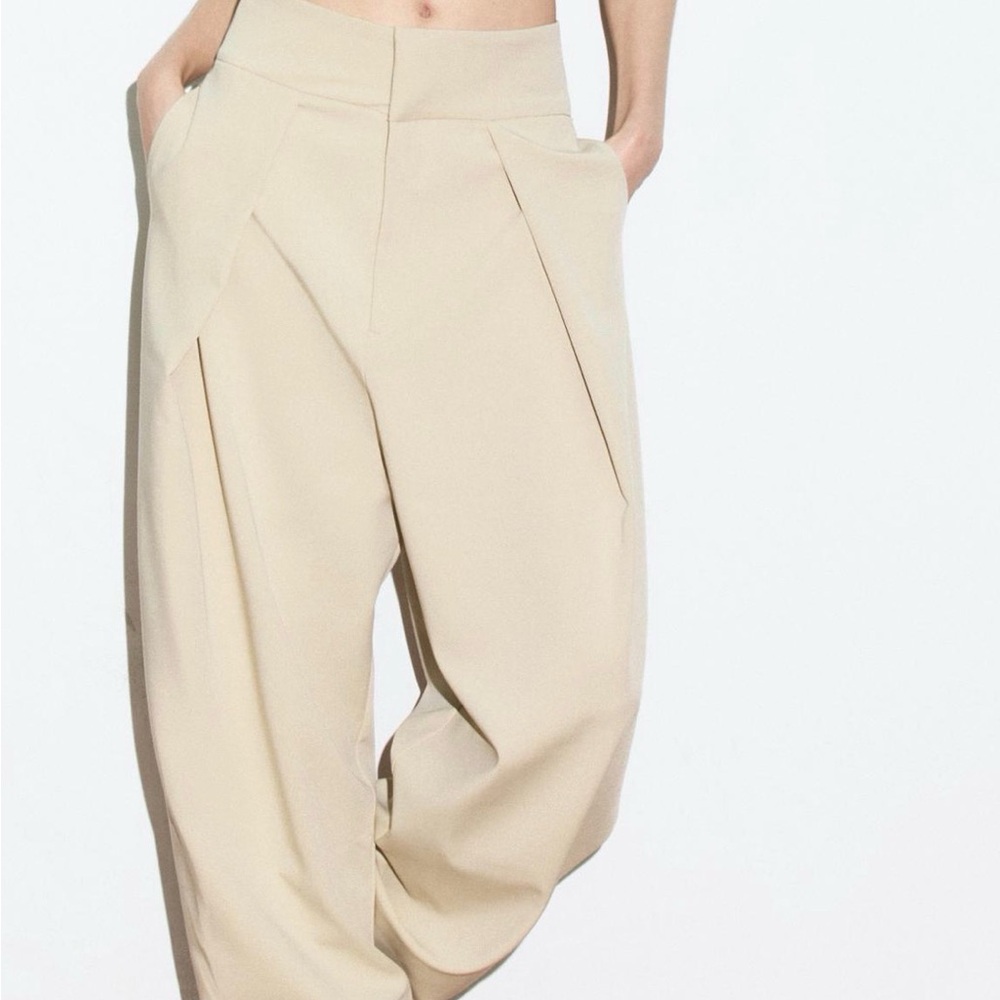 Zara Classic Cream Women's Trousers - Picture 1 of 5
